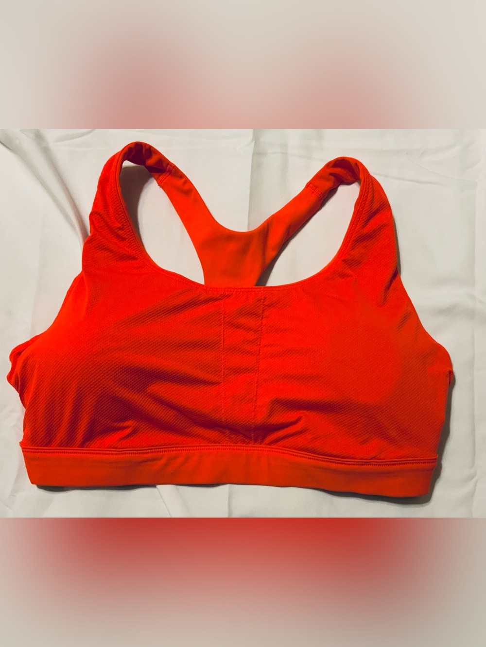 Athleta Orange Medium Support Racerback Sports Bra Size Medium
